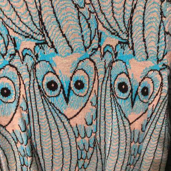Fun abstract owl sweater dress - Picture 3 of 4